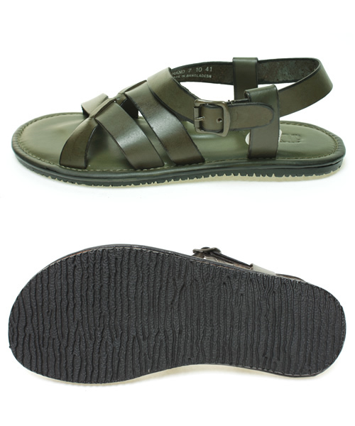 NANO universe(ナノユニバース)の「Cross Belt(サンダル・メンズ・ブラック/ブラウン/ダークブラウン/グリーン・40/41/42)」の5枚目の写真