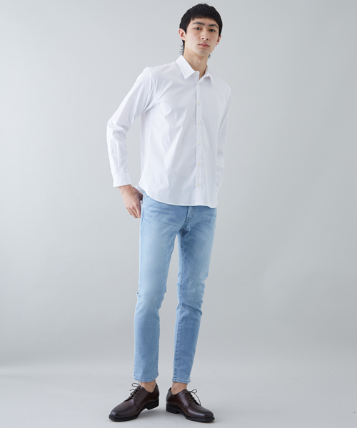 STUDIOUS（ステュディオス）の「ストレッチブロードシャツ（シャツ/ブラウス・メンズ・ホワイト/ブラック・2/3/1）」の8枚目の写真