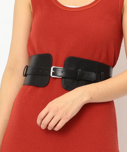 Another Edition（アナザーエディション）の「フェイクレザーコルセットベルト ◆（ベルト・レディース・ブラック/ブラウン/モカ・FREE）」の2枚目の写真
