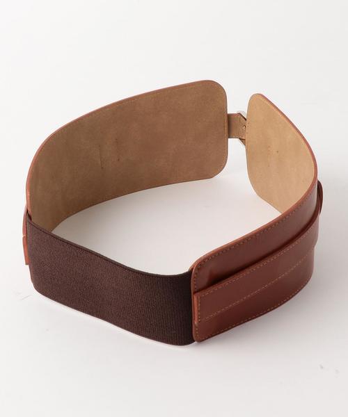 Another Edition（アナザーエディション）の「フェイクレザーコルセットベルト ◆（ベルト・レディース・ブラック/ブラウン/モカ・FREE）」の4枚目の写真