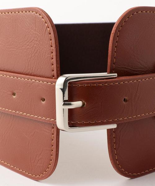 Another Edition（アナザーエディション）の「フェイクレザーコルセットベルト ◆（ベルト・レディース・ブラック/ブラウン/モカ・FREE）」の5枚目の写真