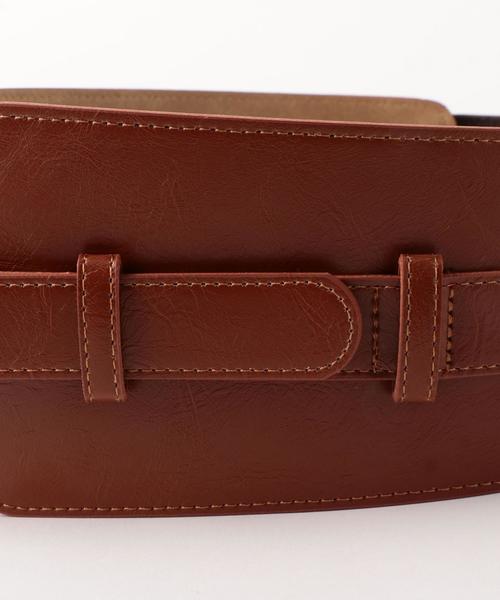 Another Edition（アナザーエディション）の「フェイクレザーコルセットベルト ◆（ベルト・レディース・ブラック/ブラウン/モカ・FREE）」の6枚目の写真