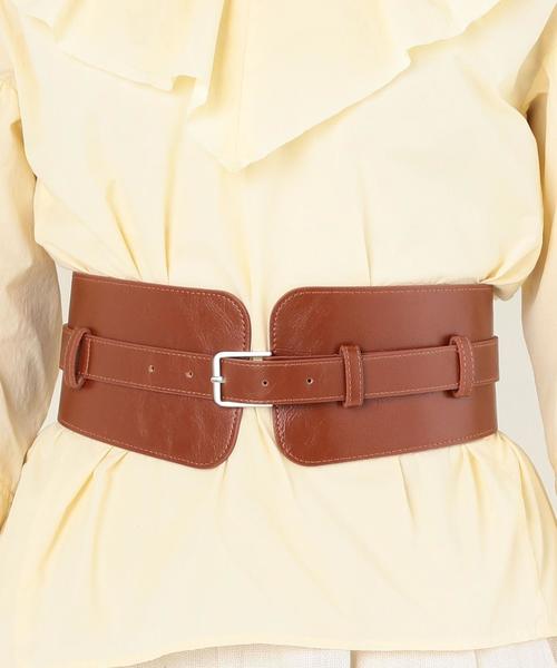 Another Edition（アナザーエディション）の「フェイクレザーコルセットベルト ◆（ベルト・レディース・ブラック/ブラウン/モカ・FREE）」の7枚目の写真