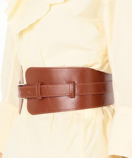 Another Edition（アナザーエディション）の「フェイクレザーコルセットベルト ◆（ベルト・レディース・ブラック/ブラウン/モカ・FREE）」の8枚目の写真