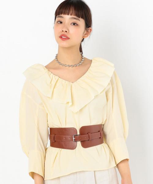 Another Edition（アナザーエディション）の「フェイクレザーコルセットベルト ◆（ベルト・レディース・ブラック/ブラウン/モカ・FREE）」の9枚目の写真