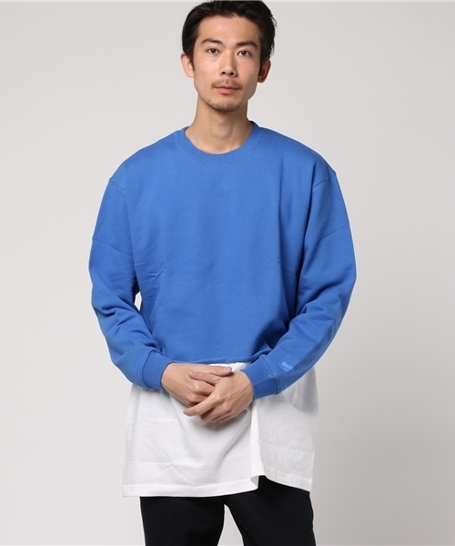 MACKDADDY（マックダディー）の「LONG TEE CREW NECK SWEAT（スウェット・メンズ・ネイビー/ヘザーグレー/ブルー/チャコールグレー・LARGE/MEDIUM/X-LARGE）」の4枚目の写真