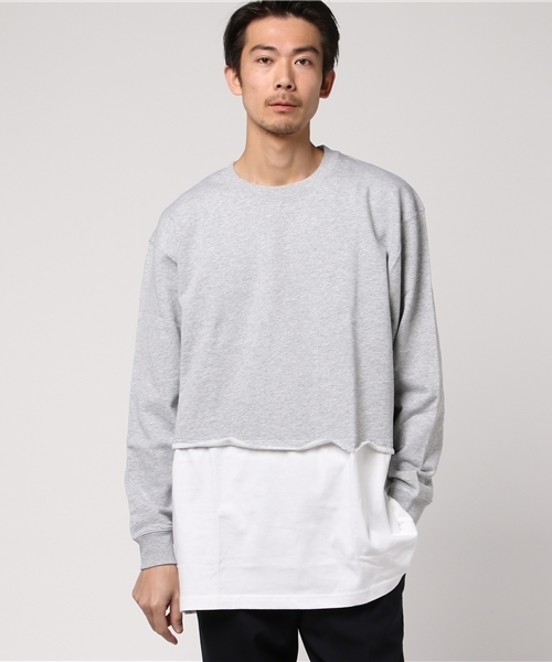 MACKDADDY（マックダディー）の「LONG TEE CREW NECK SWEAT（スウェット・メンズ・ネイビー/ヘザーグレー/ブルー/チャコールグレー・LARGE/MEDIUM/X-LARGE）」の2枚目の写真