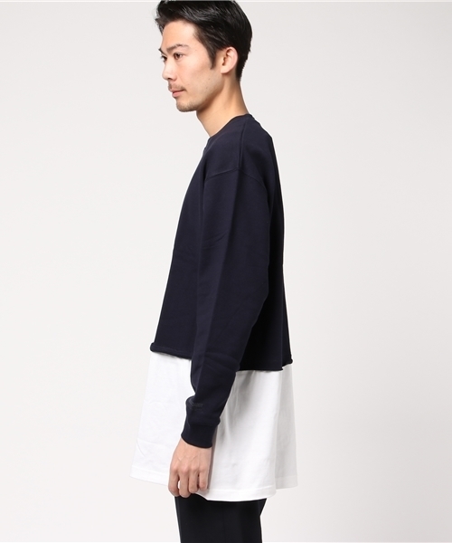 MACKDADDY（マックダディー）の「LONG TEE CREW NECK SWEAT（スウェット・メンズ・ネイビー/ヘザーグレー/ブルー/チャコールグレー・LARGE/MEDIUM/X-LARGE）」の5枚目の写真