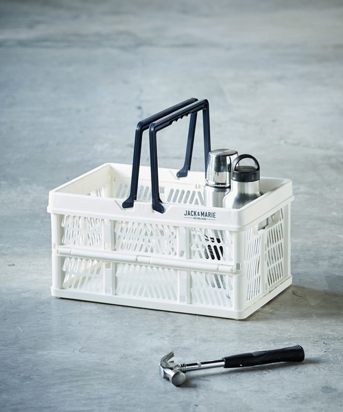 GORDON MILLER（ゴードンミラー）の「GORDON MILLER（ゴードンミラー） 折りたためる取っ手付きコンテナ M（アウトドアグッズ・レディース・ブルー系その他/ホワイト系その他/ホワイト系その他2/ブルー系その他2/カーキ/ダークグレー/サンドベージュ/オリーブドラブ/グレー系その他/ブラック・M）」の2枚目の写真