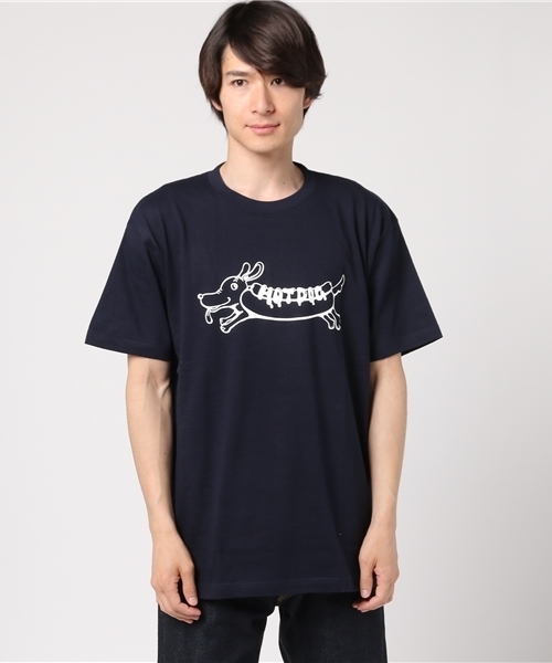 WEGO(ウィゴー)の「WEGO/モチーフロゴTシャツ(Tシャツ/カットソー・メンズ・ホワイト系その他/ネイビー/ホワイト/ライトピンク・MEDIUM/LARGE)」の10枚目の写真