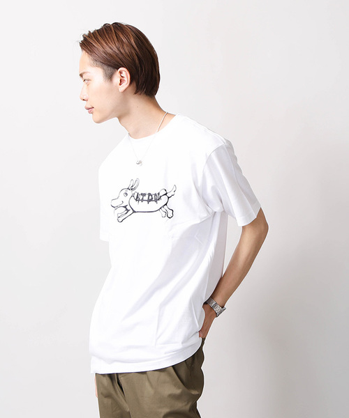WEGO(ウィゴー)の「WEGO/モチーフロゴTシャツ(Tシャツ/カットソー・メンズ・ホワイト系その他/ネイビー/ホワイト/ライトピンク・MEDIUM/LARGE)」の7枚目の写真