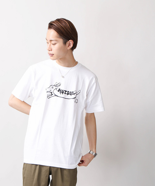 WEGO(ウィゴー)の「WEGO/モチーフロゴTシャツ(Tシャツ/カットソー・メンズ・ホワイト系その他/ネイビー/ホワイト/ライトピンク・MEDIUM/LARGE)」の8枚目の写真