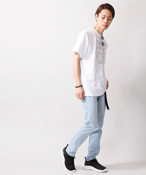 WEGO(ウィゴー)の「WEGO/モチーフロゴTシャツ(Tシャツ/カットソー・メンズ・ホワイト系その他/ネイビー/ホワイト/ライトピンク・MEDIUM/LARGE)」の9枚目の写真