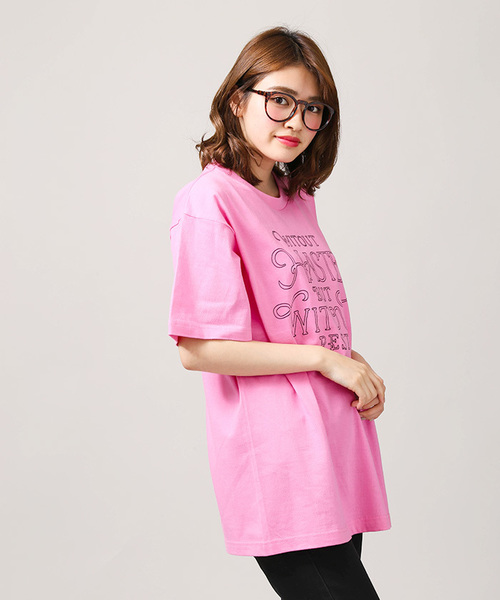 WEGO(ウィゴー)の「WEGO/モチーフロゴTシャツ(Tシャツ/カットソー・メンズ・ホワイト系その他/ネイビー/ホワイト/ライトピンク・MEDIUM/LARGE)」の20枚目の写真