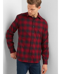 GAP | Gap チェックストレッチフランネル スタンダードフィットシャツ(シャツ/ブラウス)
