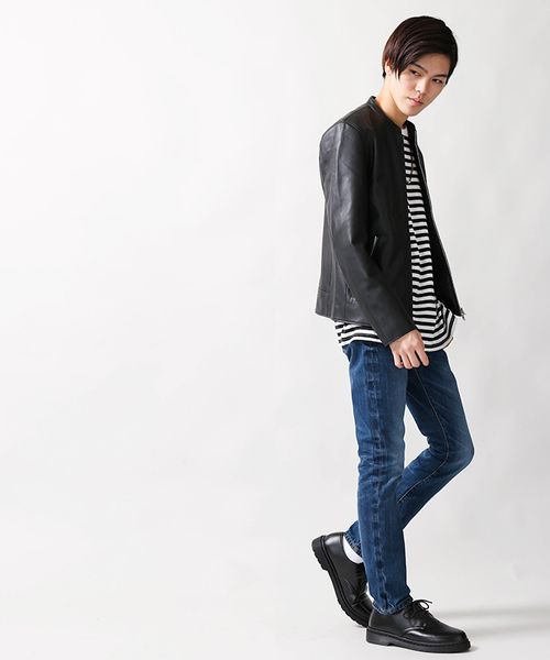 WEGO(ウィゴー)の「WEGO/フェイクレザーシングルライダースジャケット(ライダースジャケット・メンズ・ブラック・MEDIUM/LARGE/X-LARGE)」の15枚目の写真