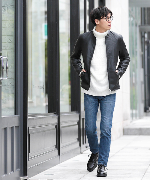 WEGO(ウィゴー)の「WEGO/フェイクレザーシングルライダースジャケット(ライダースジャケット・メンズ・ブラック・MEDIUM/LARGE/X-LARGE)」の9枚目の写真