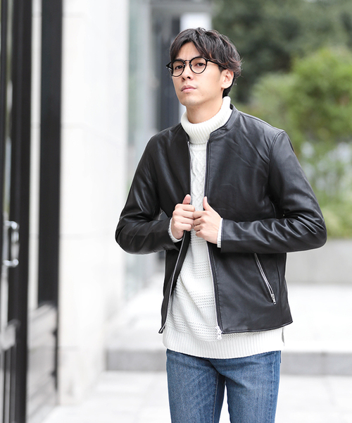 WEGO(ウィゴー)の「WEGO/フェイクレザーシングルライダースジャケット(ライダースジャケット・メンズ・ブラック・MEDIUM/LARGE/X-LARGE)」の11枚目の写真