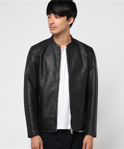 WEGO(ウィゴー)の「WEGO/フェイクレザーシングルライダースジャケット(ライダースジャケット・メンズ・ブラック・MEDIUM/LARGE/X-LARGE)」の5枚目の写真