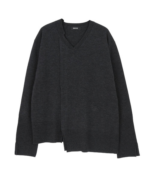 ZUCCa（ズッカ）の「ウールセーター（ニット/セーター・レディース・ブルー/ブラック/マスタード/ダークグレー・M/M size）」の2枚目の写真