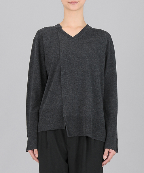 ZUCCa（ズッカ）の「ウールセーター（ニット/セーター・レディース・ブルー/ブラック/マスタード/ダークグレー・M/M size）」の8枚目の写真