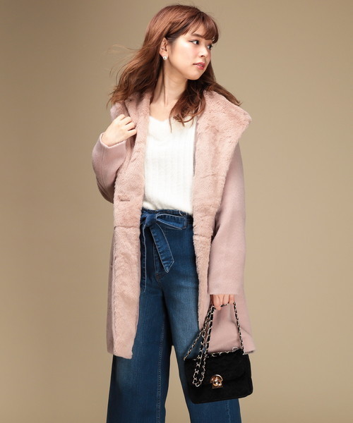 natural couture（ナチュラルクチュール）の「フェザーヤーンオフショルＶネック（ニット/セーター・レディース・ネイビー/サックスブルー/ピンク/アイボリー・FREE）」の20枚目の写真