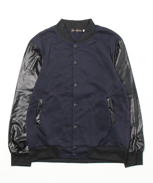 PUレザー切り替えスタジャン（スタジャン）｜STYLEBLOCK（スタイル