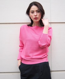 PICCIN | 【TV着用商品】ボートネック横リブドルマン長袖ニット(ニット/セーター)