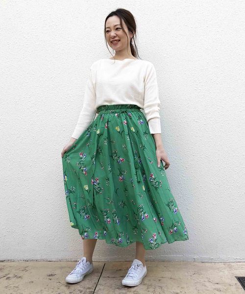 PICCIN（ピッチン）の「ボートネック横リブドルマン長袖ニット（ニット/セーター・レディース・オフホワイト/ブラック/イエロー/ピンク・MEDIUM）」の21枚目の写真