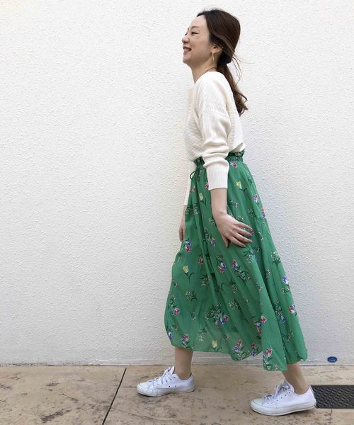 PICCIN（ピッチン）の「ボートネック横リブドルマン長袖ニット（ニット/セーター・レディース・オフホワイト/ブラック/イエロー/ピンク・MEDIUM）」の20枚目の写真