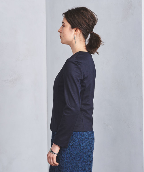 [極美品]ユナイテッドアローズ　UBCB RAMIE ノーカラーセットアップ　M 美品✨ユナイテッドアローズ ラミー ノーカラージャケット 40