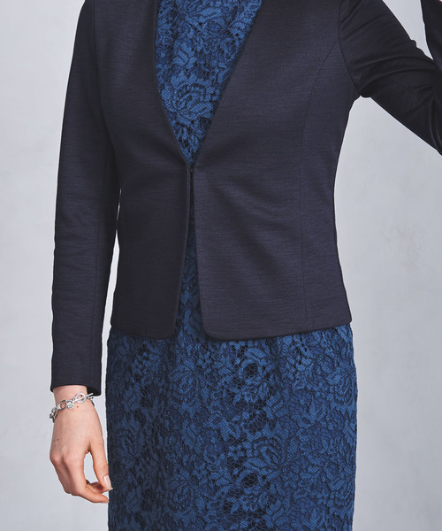 UNITED ARROWS（ユナイテッドアローズ）の「○UBCS ラミー Vノーカラージャケット（ノーカラージャケット・レディース・オフホワイト/ベージュ/ネイビー・38/40/36）」の14枚目の写真