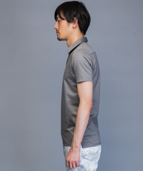 5351 POUR LES HOMMES（ゴーサンゴーイチプールオム）の「【定番人気】モクロディスキッパーポロシャツ（ポロシャツ・メンズ・グレー/ブラック/ブルー/ライトグレー・44/46/48/50）」の6枚目の写真