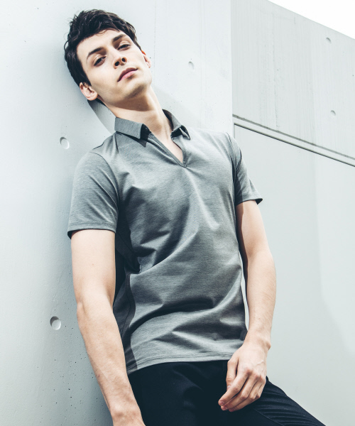 5351 POUR LES HOMMES（ゴーサンゴーイチプールオム）の「【定番人気】モクロディスキッパーポロシャツ（ポロシャツ・メンズ・グレー/ブラック/ブルー/ライトグレー・44/46/48/50）」の17枚目の写真