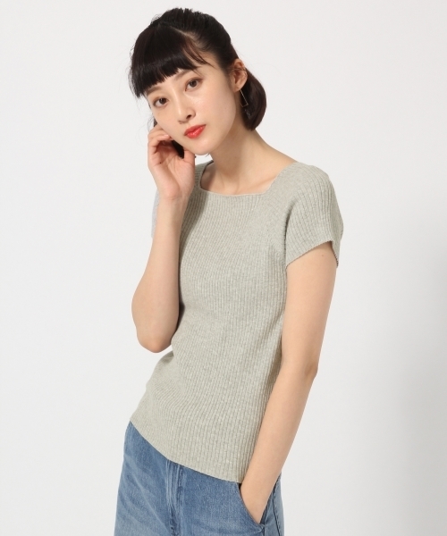 LOWRYS FARM（ローリーズファーム）の「１２Ｇスーピマスクエア／ＳＳ　788927（Tシャツ/カットソー・レディース・オフホワイト/グレー/ブラウン/ブラック・MEDIUM/LARGE）」の3枚目の写真