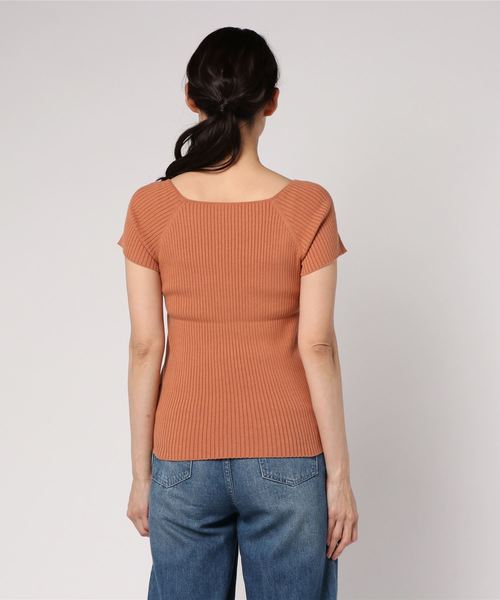 LOWRYS FARM（ローリーズファーム）の「１２Ｇスーピマスクエア／ＳＳ　788927（Tシャツ/カットソー・レディース・オフホワイト/グレー/ブラウン/ブラック・MEDIUM/LARGE）」の5枚目の写真