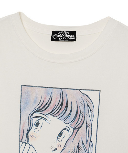 Candy Stripper（キャンディストリッパー）の「CANDY COMIC BIG BIG Tシャツ（Tシャツ/カットソー・レディース・ブラック/オフホワイト/ピンク・2）」の6枚目の写真