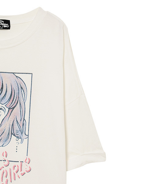 「Candy Stripper」 長袖カットソー 2 オフホワイト レディース セール】8BIT CANDY ロングスリーブ Tシャツ（Tシャツ