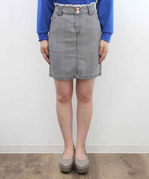 Kastane(カスタネ)の「ウエスト裁ち切りスカート(スカート・レディース・ブルー/ライトブルー/グレー/ブラック/ベージュ/グリーン・X-SMALL/SMALL/MEDIUM/LARGE)」の12枚目の写真