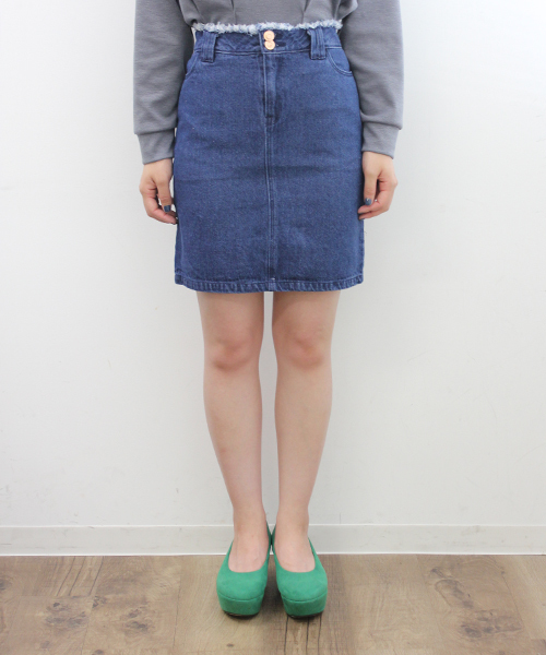 Kastane(カスタネ)の「ウエスト裁ち切りスカート(スカート・レディース・ブルー/ライトブルー/グレー/ブラック/ベージュ/グリーン・X-SMALL/SMALL/MEDIUM/LARGE)」の13枚目の写真