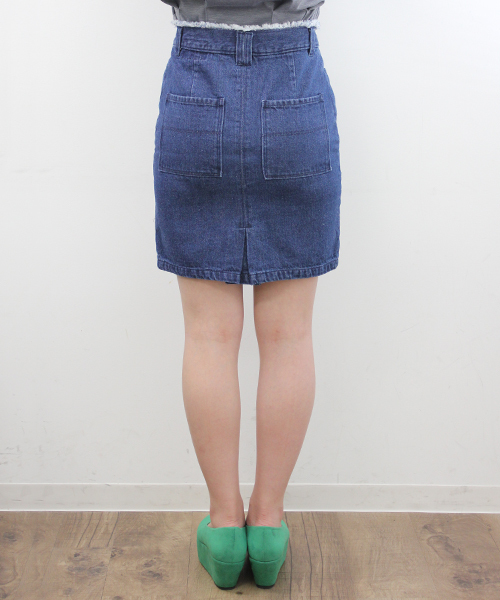 Kastane(カスタネ)の「ウエスト裁ち切りスカート(スカート・レディース・ブルー/ライトブルー/グレー/ブラック/ベージュ/グリーン・X-SMALL/SMALL/MEDIUM/LARGE)」の14枚目の写真