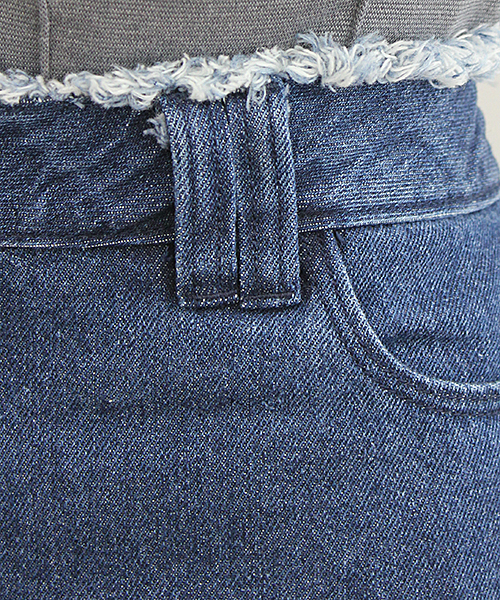 Kastane(カスタネ)の「ウエスト裁ち切りスカート(スカート・レディース・ブルー/ライトブルー/グレー/ブラック/ベージュ/グリーン・X-SMALL/SMALL/MEDIUM/LARGE)」の8枚目の写真