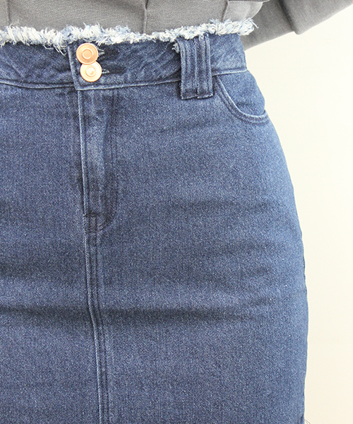 Kastane(カスタネ)の「ウエスト裁ち切りスカート(スカート・レディース・ブルー/ライトブルー/グレー/ブラック/ベージュ/グリーン・X-SMALL/SMALL/MEDIUM/LARGE)」の9枚目の写真