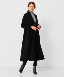 新品タグ付き【エストネーション】ホワイト　ウールリバー　ガウンコート　36 ESTNATION（エストネーション）の「ESTNATION / ダブルフェイス