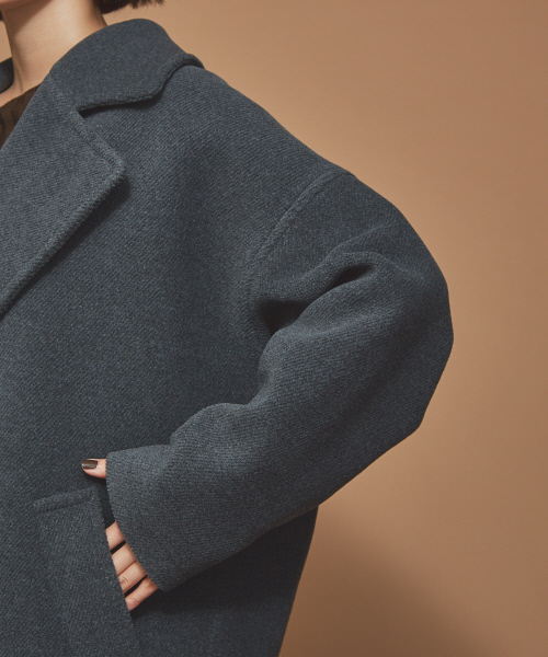 Abahouse Devinette（ドゥヴィネット）の「ビッグカラーコート（ピーコート・レディース・チャコールグレー/ピンク・フリー）」の7枚目の写真