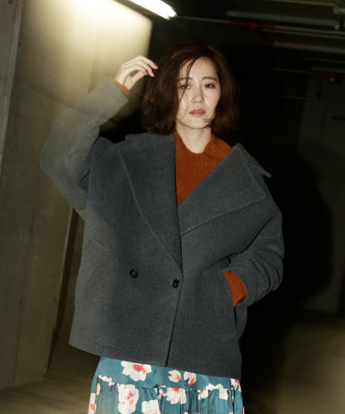 Abahouse Devinette（ドゥヴィネット）の「ビッグカラーコート（ピーコート・レディース・チャコールグレー/ピンク・フリー）」の19枚目の写真