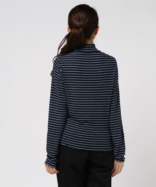 LOWRYS FARM（ローリーズファーム）の「ソフトタッチテレコタートル　809369（Tシャツ/カットソー・レディース・オフホワイト/ホワイト×ブラック/ブラック/ブラウン/ネイビー・MEDIUM/LARGE）」の7枚目の写真