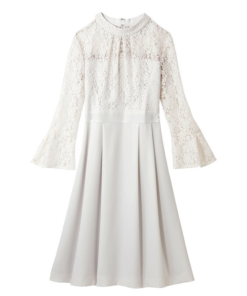 GeeRA(ジーラ)の「後リボンレースワンピース(ワンピース・レディース・ネイビー/シルバーグレー・MEDIUM/LARGE/X-LARGE)」の3枚目の写真
