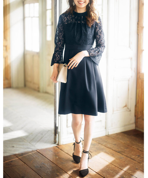 GeeRA(ジーラ)の「後リボンレースワンピース(ワンピース・レディース・ネイビー/シルバーグレー・MEDIUM/LARGE/X-LARGE)」の8枚目の写真