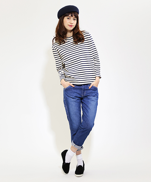 Another Edition（アナザーエディション）の「AE×Lee PAINTER SKNY（デニムパンツ・レディース・オフホワイト/コバルトブルー・SMALL/MEDIUM）」の2枚目の写真